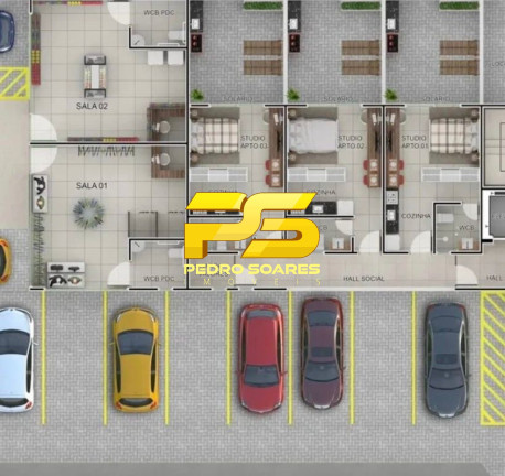 Imagem Flat com 1 Quarto à Venda, 23 m² em água Fria - João Pessoa