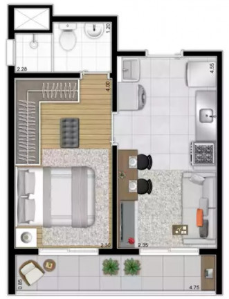 Imagem Imóvel com 2 Quartos à Venda, 31 m² em Bom Retiro - São Paulo