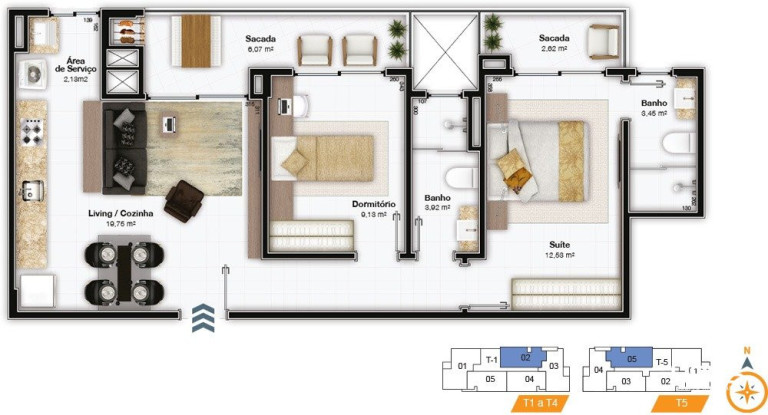 Imagem Apartamento com 2 Quartos à Venda, 106 m² em Itacorubi - Florianópolis
