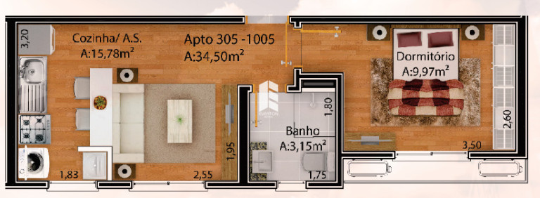 Imagem Apartamento com 2 Quartos à Venda, 71 m² em Nonoai - Santa Maria
