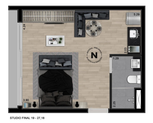 Imagem Imóvel com 1 Quarto à Venda, 20 m² em Consolação - São Paulo
