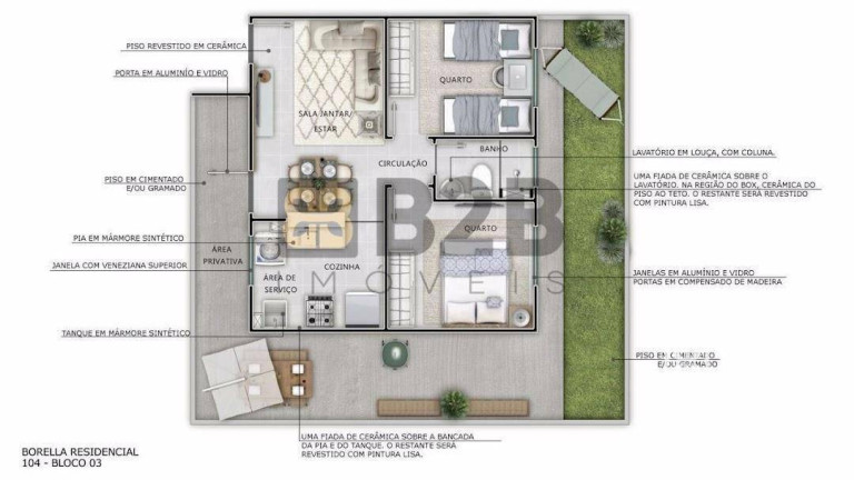 Imagem Apartamento com 2 Quartos à Venda, 39 m² em Jardim Vitória - Bauru Imagem Apartamento com 2 Quartos à Venda, 39 m² em Jardim Vitória - Bauru