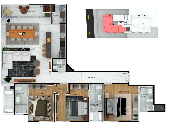 Imagem Apartamento com 3 Quartos à Venda, 113 m² em América - Joinville