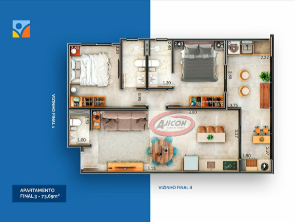Imagem Apartamento com 2 Quartos à Venda, 73 m² em Itaguá - Ubatuba Imagem Apartamento com 2 Quartos à Venda, 73 m² em Itaguá - Ubatuba