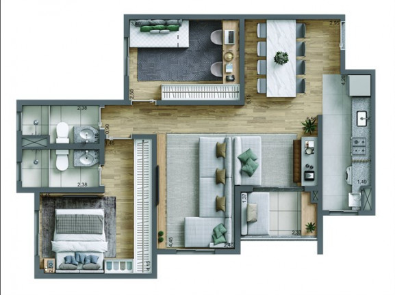 Imagem Apartamento com 3 Quartos à Venda, 69 m² em Rudge Ramos - São Bernardo Do Campo