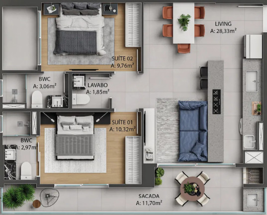 Imagem Apartamento com 2 Quartos à Venda, 82 m² em Praia Brava - Itajaí