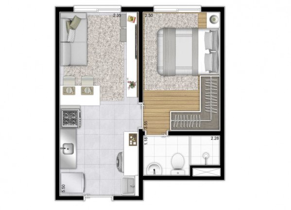 Imagem Apartamento com 1 Quarto à Venda, 28 m² em Chácara Santo Antônio (zona Sul) - São Paulo Imagem Apartamento com 1 Quarto à Venda, 28 m² em Chácara Santo Antônio (zona Sul) - São Paulo