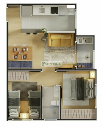Imagem Imóvel com 2 Quartos à Venda, 49 m² em Jardim Imperial - Jaguariúna