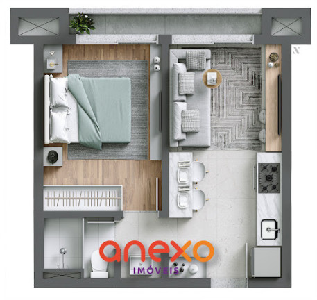 Imagem Apartamento com 1 Quarto à Venda, 32 m² em Centro - Blumenau Imagem Apartamento com 1 Quarto à Venda, 32 m² em Centro - Blumenau