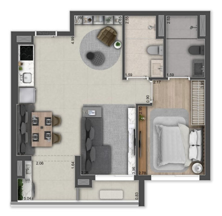 Imagem Apartamento com 2 Quartos à Venda, 55 m² em Brooklin Novo - São Paulo Imagem Apartamento com 2 Quartos à Venda, 55 m² em Brooklin Novo - São Paulo