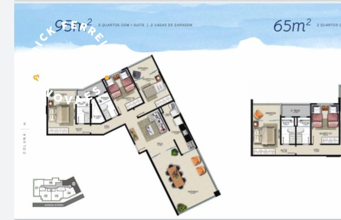 Imagem Apartamento com 3 Quartos à Venda, 95 m² em Praia Do Morro - Guarapari