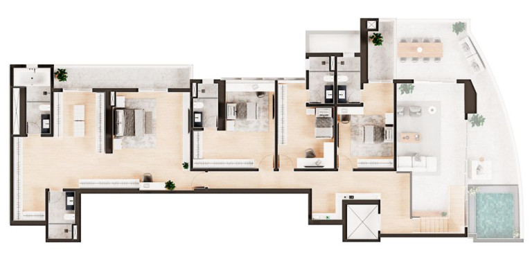 Imagem Cobertura com 4 Quartos à Venda, 1.057 m² em Ponta Da Praia - Santos Imagem Cobertura com 4 Quartos à Venda, 1.057 m² em Ponta Da Praia - Santos