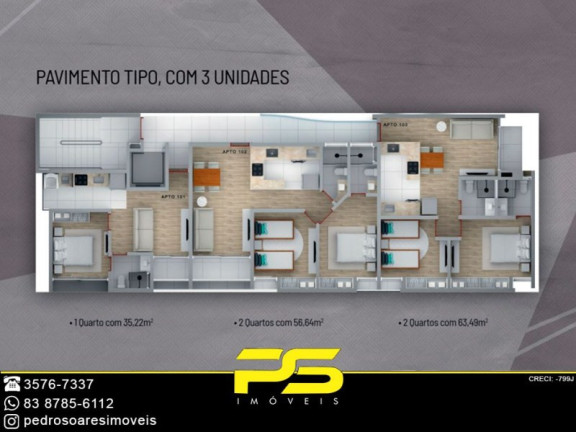 Imagem Apartamento com 1 Quarto à Venda, 35 m² em Tambauzinho - João Pessoa