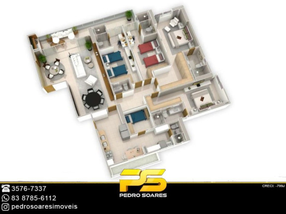 Imagem Apartamento com 4 Quartos à Venda, 156 m² em Altiplano Cabo Branco - João Pessoa Imagem Apartamento com 4 Quartos à Venda, 156 m² em Altiplano Cabo Branco - João Pessoa