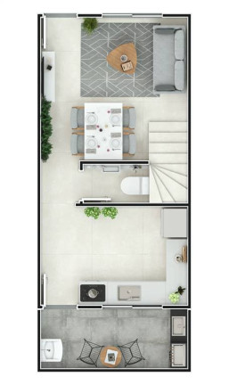 Imagem Sobrado com 2 Quartos à Venda, 51 m² em Jardim Imperador - Praia Grande