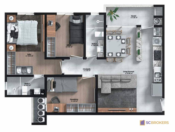 Imagem Apartamento com 3 Quartos à Venda, 78 m² em São João - Itajaí