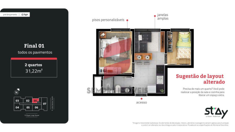 Imagem Apartamento com 2 Quartos à Venda, 60 m² em Tingui - Curitiba Imagem Apartamento com 2 Quartos à Venda, 60 m² em Tingui - Curitiba