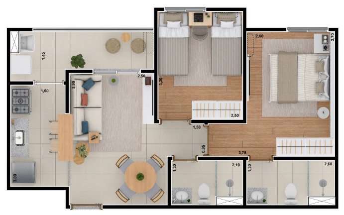 Imagem Apartamento com 2 Quartos à Venda, 55 m² em Jardim Europa - Sorocaba Imagem Apartamento com 2 Quartos à Venda, 55 m² em Jardim Europa - Sorocaba