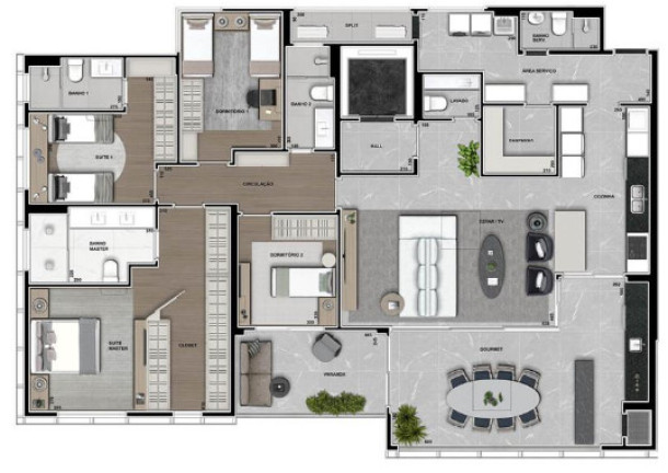 Imagem Apartamento com 4 Quartos à Venda, 227 m² em Mossunguê - Curitiba Imagem Apartamento com 4 Quartos à Venda, 227 m² em Mossunguê - Curitiba