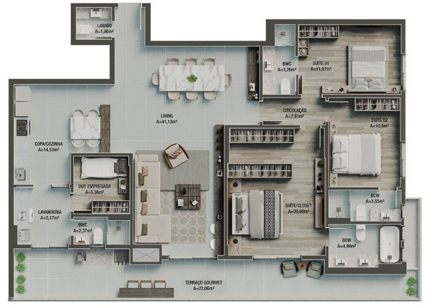 Imagem Apartamento com 3 Quartos à Venda, 138 m² em Centro - Florianópolis Imagem Apartamento com 3 Quartos à Venda, 138 m² em Centro - Florianópolis