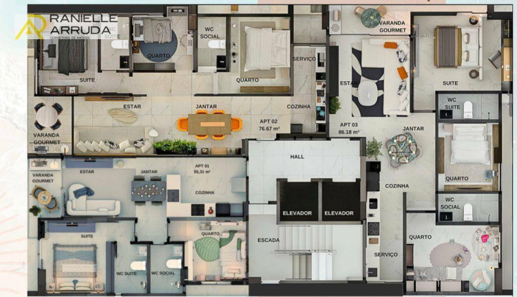 Imagem Apartamento com 2 Quartos à Venda, 48 m² em Intermares - Cabedelo