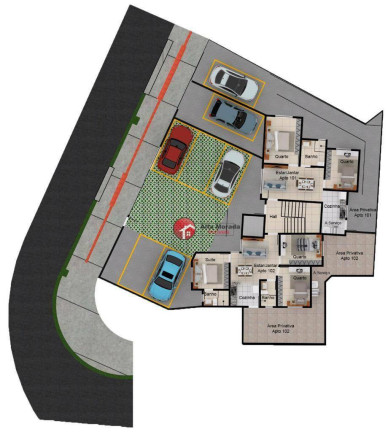 Imagem Apartamento com 3 Quartos à Venda, 56 m² em Xangri-lá - Contagem Imagem Apartamento com 3 Quartos à Venda, 56 m² em Xangri-lá - Contagem