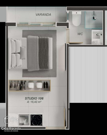 Imagem Apartamento com 1 Quarto à Venda, 20 m² em Aeroclube - João Pessoa