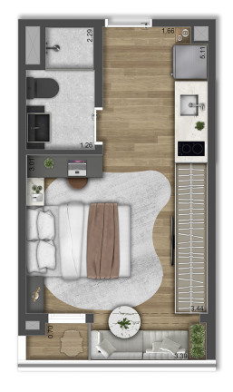 Imagem Imóvel com 1 Quarto à Venda, 22 m² em Jardim Das Acácias - São Paulo Imagem Imóvel com 1 Quarto à Venda, 22 m² em Jardim Das Acácias - São Paulo