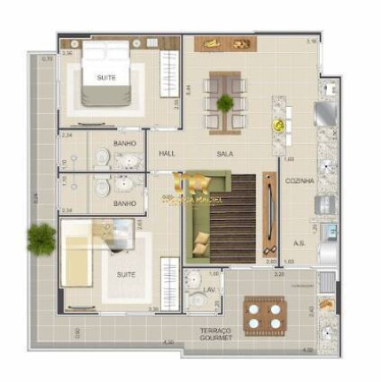 Imagem Apartamento com 2 Quartos à Venda, 78 m² em Mirim - Praia Grande