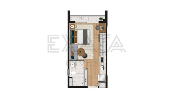 Imagem Imóvel com 1 Quarto à Venda, 24 m² em Vila Nova Conceição - São Paulo