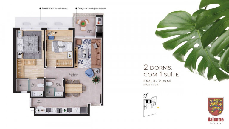 Imagem Apartamento com 2 Quartos à Venda,  em Cacupé - Florianópolis