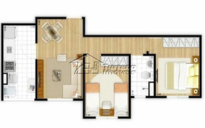 Imagem Apartamento com 2 Quartos à Venda, 47 m² em Jardim Ismênia - São José Dos Campos