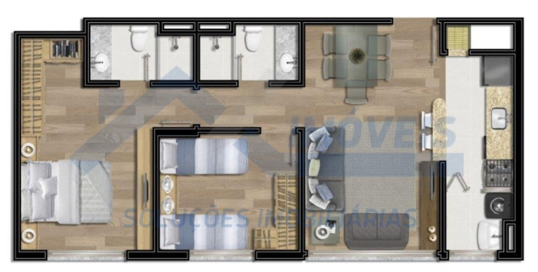 Imagem Apartamento com 2 Quartos à Venda, 60 m² em Bom Fim - Porto Alegre