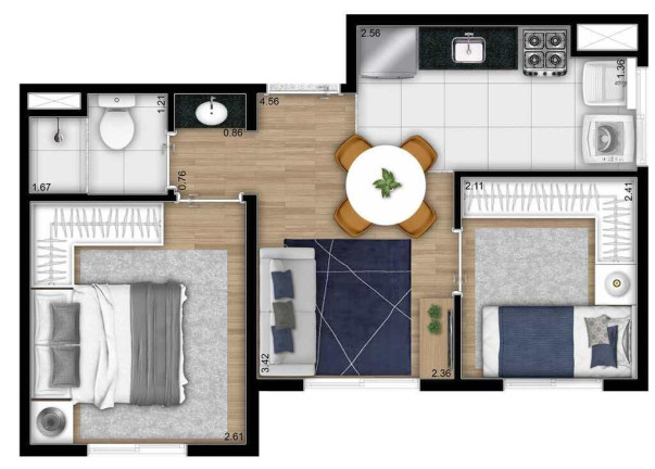 Imagem Apartamento com 2 Quartos à Venda, 32 m² em Vila Curuçá - São Paulo