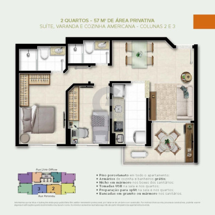Imagem Apartamento com 2 Quartos à Venda, 61 m² em Luiz Anselmo - Salvador