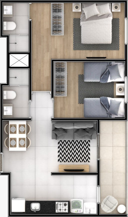 Imagem Imóvel com 2 Quartos à Venda, 58 m² em Colinas De Cotia - Cotia
