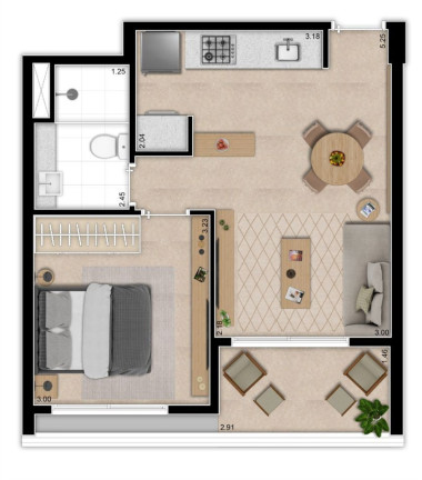 Imagem Imóvel com 1 Quarto à Venda, 61 m² em Indianópolis - São Paulo