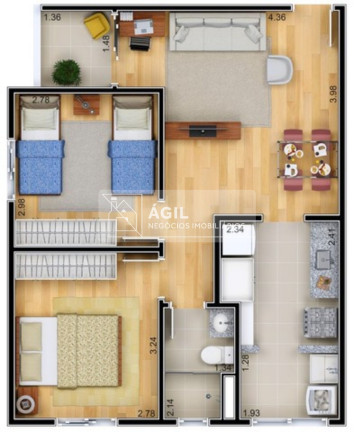 Imagem Apartamento com 2 Quartos à Venda, 53 m² em Jardim Oriente - São José Dos Campos Imagem Apartamento com 2 Quartos à Venda, 53 m² em Jardim Oriente - São José Dos Campos