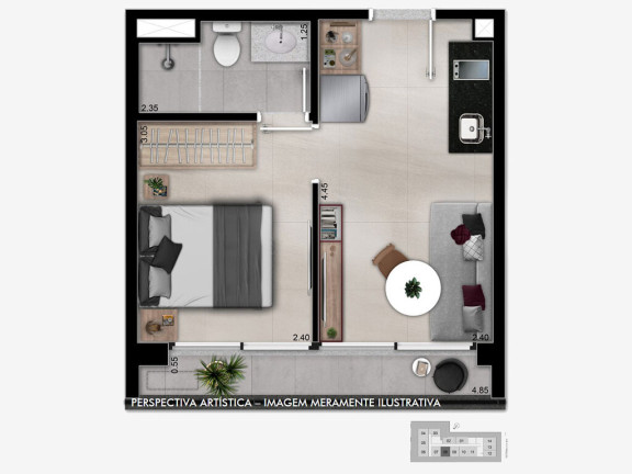 Imagem Apartamento à Venda, 24 m² em Pinheiros - São Paulo Imagem Apartamento à Venda, 24 m² em Pinheiros - São Paulo