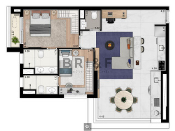 Imagem Apartamento com 2 Quartos à Venda, 77 m² em Brooklin - São Paulo Imagem Apartamento com 2 Quartos à Venda, 77 m² em Brooklin - São Paulo