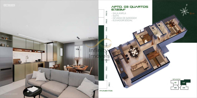 Imagem Apartamento com 3 Quartos à Venda, 67 m² em Miramar (barreiro) - Belo Horizonte Imagem Apartamento com 3 Quartos à Venda, 67 m² em Miramar (barreiro) - Belo Horizonte