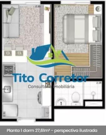 Imagem Apartamento com 1 Quarto à Venda, 26 m² em Jardim Mirante - São Paulo