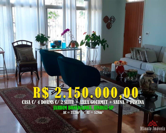 Casa com 4 Quartos à Venda, 372 m² em Jardim Messina - Jundiaí