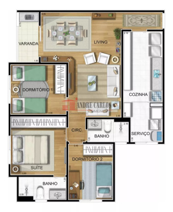 Imagem Apartamento com 3 Quartos à Venda, 78 m² em City Bussocaba - Osasco Imagem Apartamento com 3 Quartos à Venda, 78 m² em City Bussocaba - Osasco