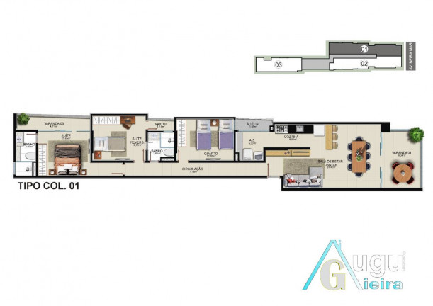 Imagem Apartamento com 3 Quartos à Venda, 109 m² em Praia Do Morro - Guarapari