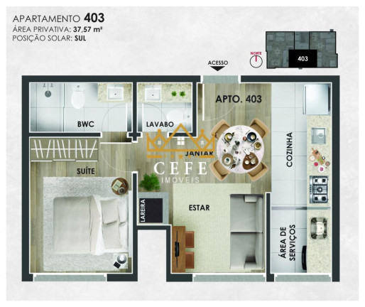 Imagem Imóvel com 1 Quarto à Venda, 69 m² em Planalto - Gramado