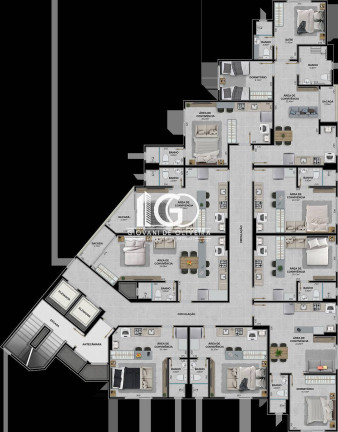 Imagem Apartamento com 2 Quartos à Venda, 61 m² em Centro - Criciúma
