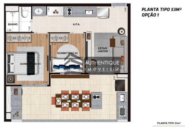 Imagem Apartamento com 2 Quartos à Venda, 53 m² em Santo Amaro - São Paulo Imagem Apartamento com 2 Quartos à Venda, 53 m² em Santo Amaro - São Paulo