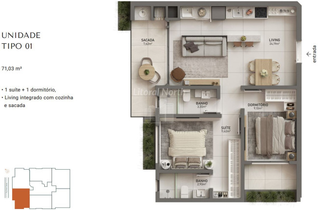 Imagem Apartamento com 2 Quartos à Venda, 76 m² em São Judas - Itajaí Imagem Apartamento com 2 Quartos à Venda, 76 m² em São Judas - Itajaí