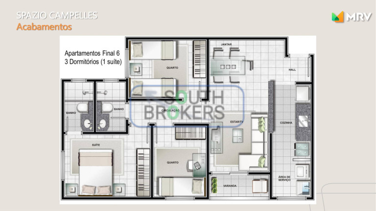 Imagem Apartamento com 2 Quartos à Venda, 61 m² em água Verde - Curitiba Imagem Apartamento com 2 Quartos à Venda, 61 m² em água Verde - Curitiba